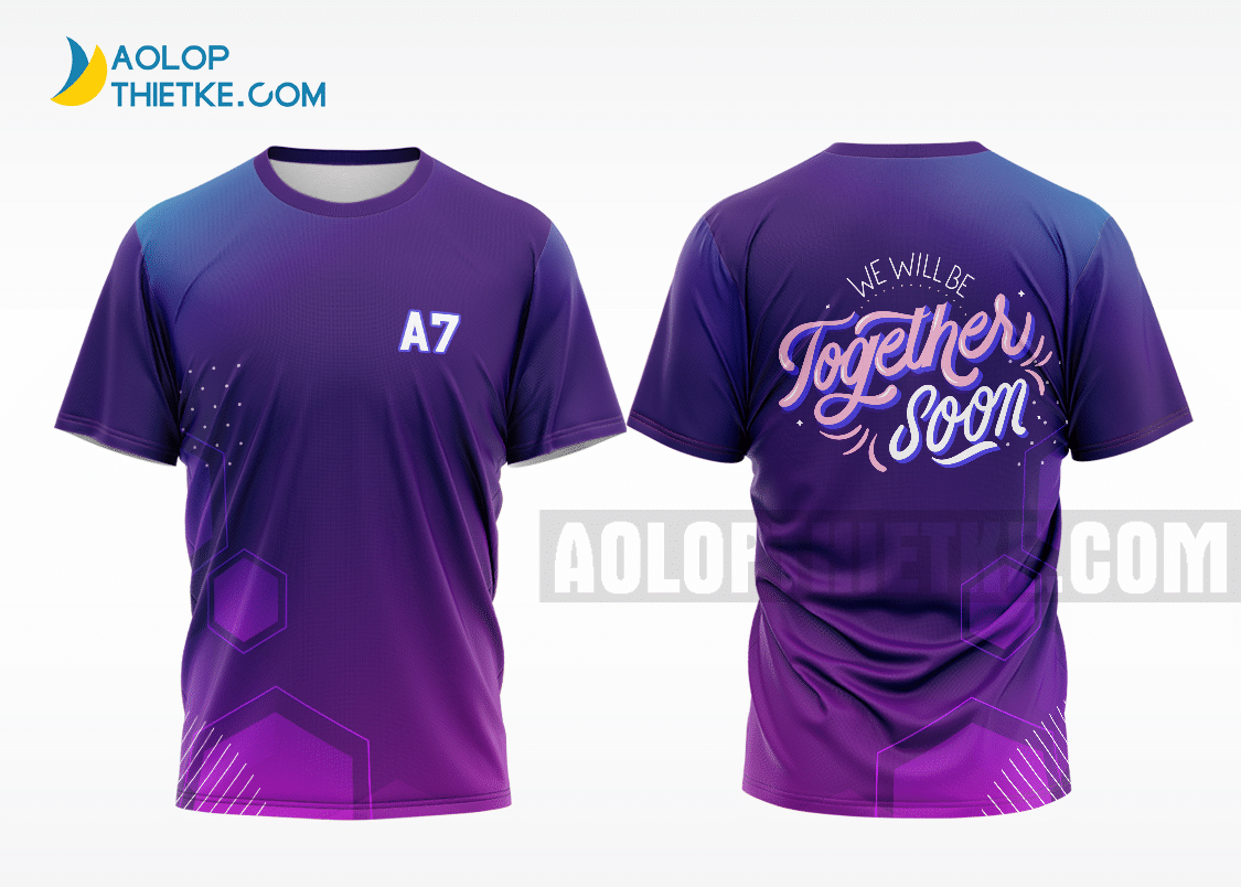 Mẫu áo đồng phục lớp thiết kiết kế together soon màu tím ALA152